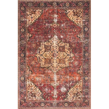 Loloi Loloi Rugs LORELQ-07RENV2339 2 ft. 3 in. x 3 ft. 9 in. Loren Hand Knotted Rug; Red & Navy LORELQ-07RENV2339